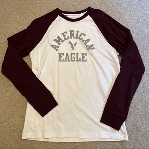 American eagle men’s (S) long sleeve raglan sleeve graphic T